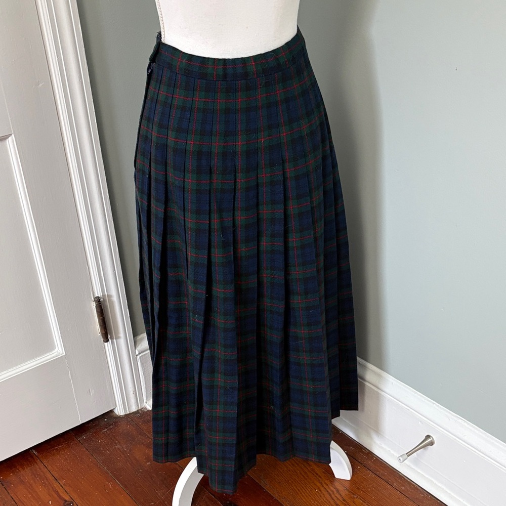 Vintage Pendleton Authentic Argyle Tartan Pleated Plaid Wool Skirt Size 8 - Picture 4 of 6
